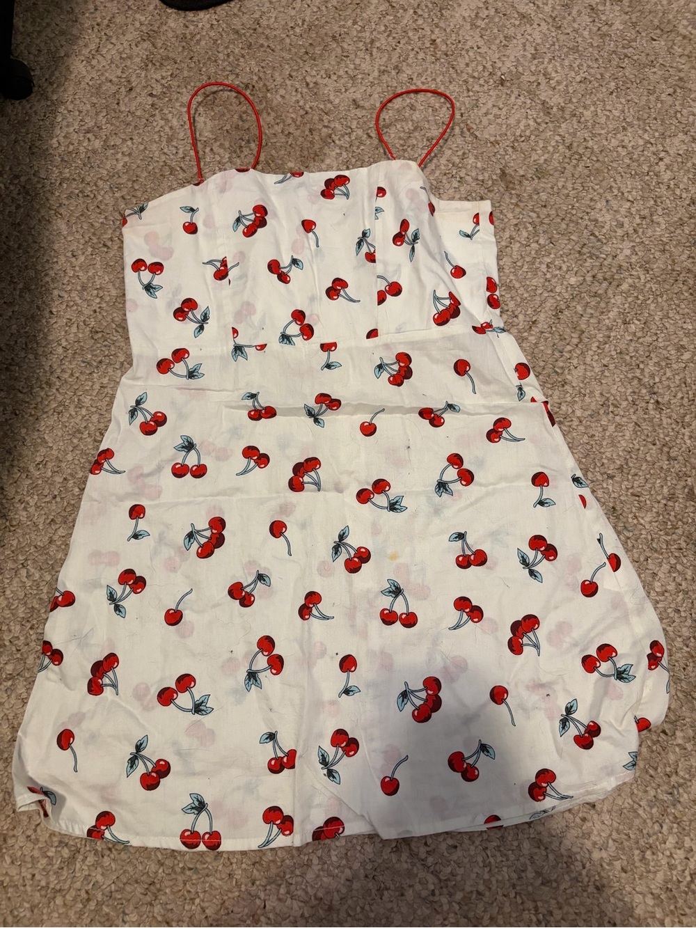 🍒🤍 Cherry Cottage Mini Dress 🤍🍒